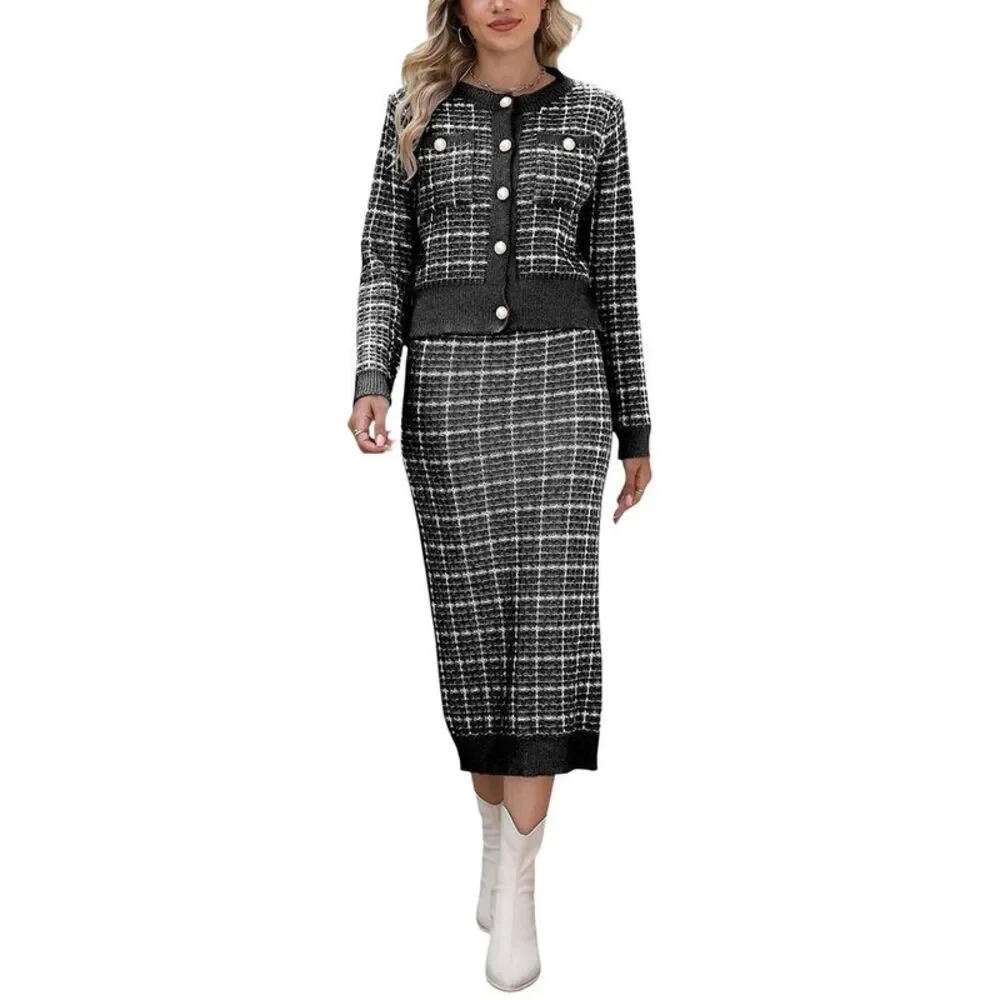 Nino Balcutti Womens  2Pc Cardigan & Skirt Set